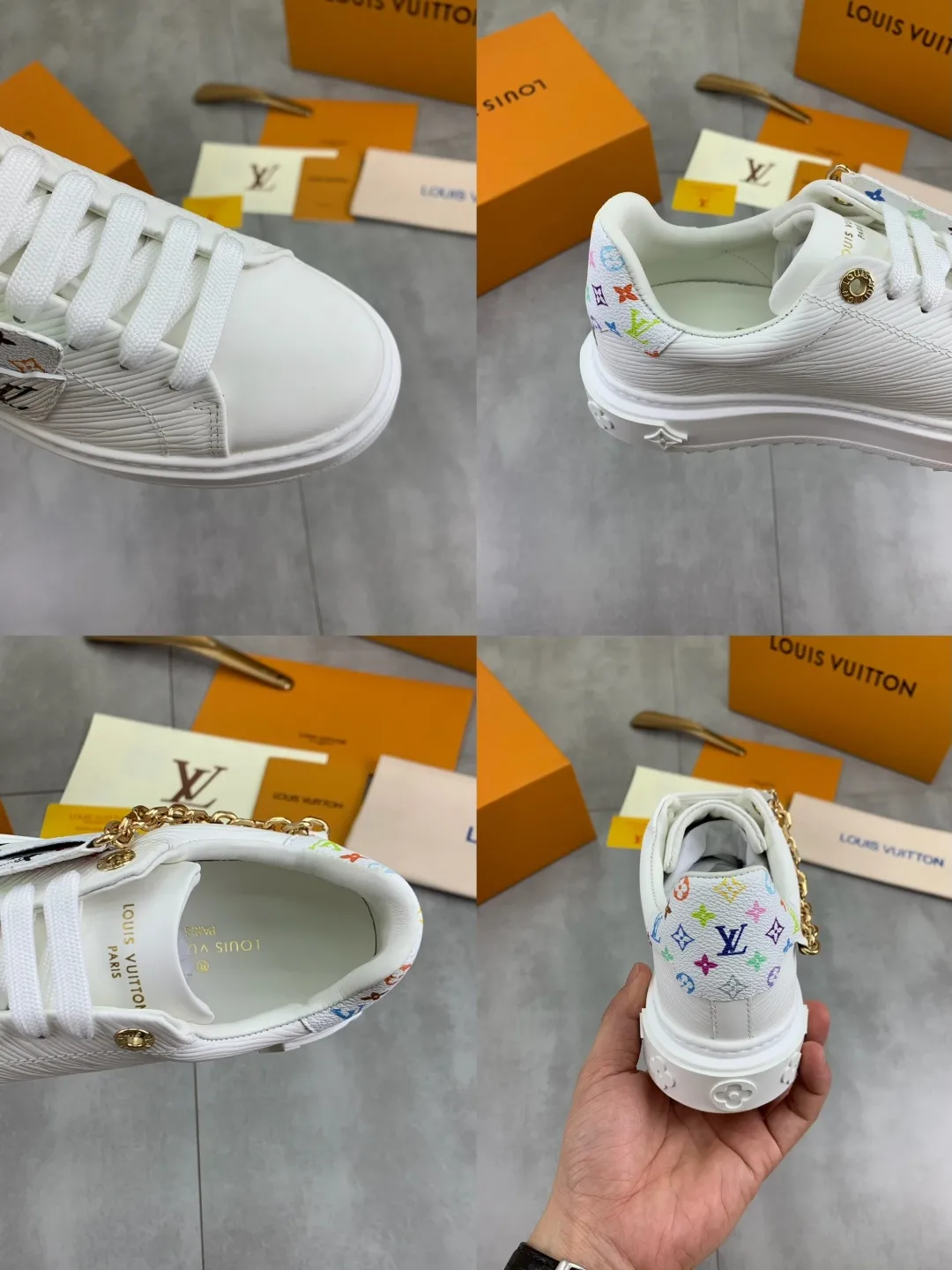 Men's men's shoes 💰P700 New 💶 Top version [LOUIS VUITTON] Couple 🧑‍🤝‍🧑 Craft style series (original order) New 🍀LV Louis Vuitton - top version LV classic high-top trendy shoes! Made of imported original craft calfskin, original breathable lining, and original wear-resistant, lightweight, high-end TPU outsole! High quality products! A variety of colors are available, code numbers: female 35-39, male 39-44 (female 40, male 45 customized)